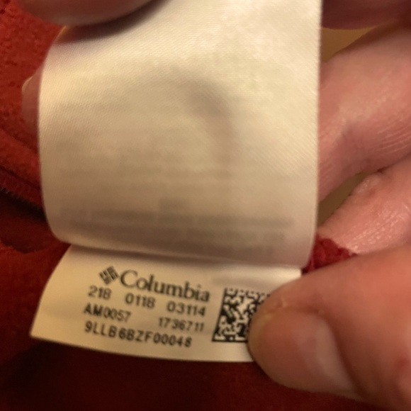 💙 Men’s Columbia Sportswear XL Fleece Zip-Up in Deep Red. - Picture 4 of 7